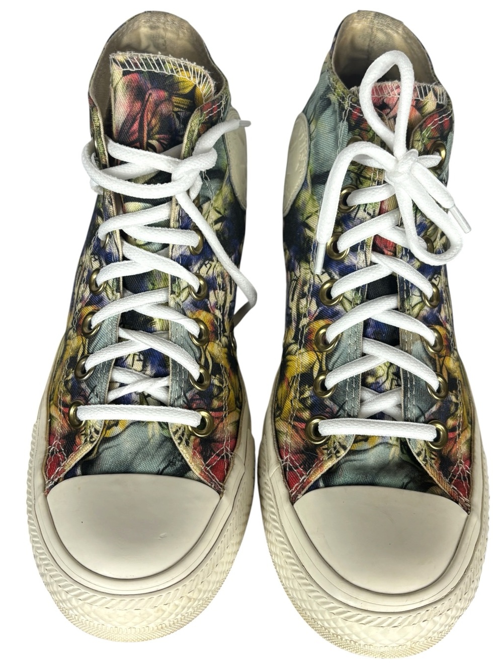 Converse Chuck Taylor All Star Lux Hi Floral Hidden Wedge Sneakers 7 - Picture 5 of 15